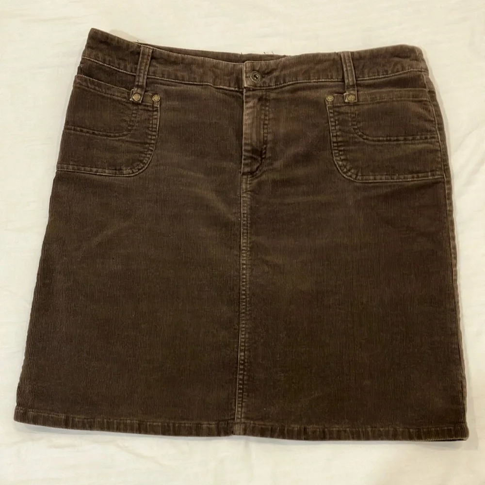 Point zéro women’s size 13 corduroy Classic Brown Skirt - Picture 1 of 14